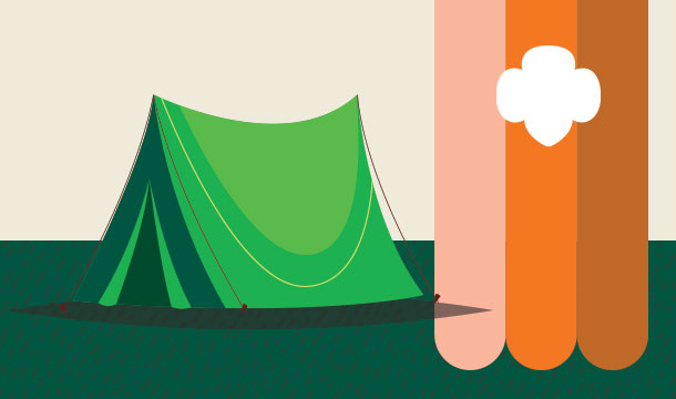 camp tent graphic