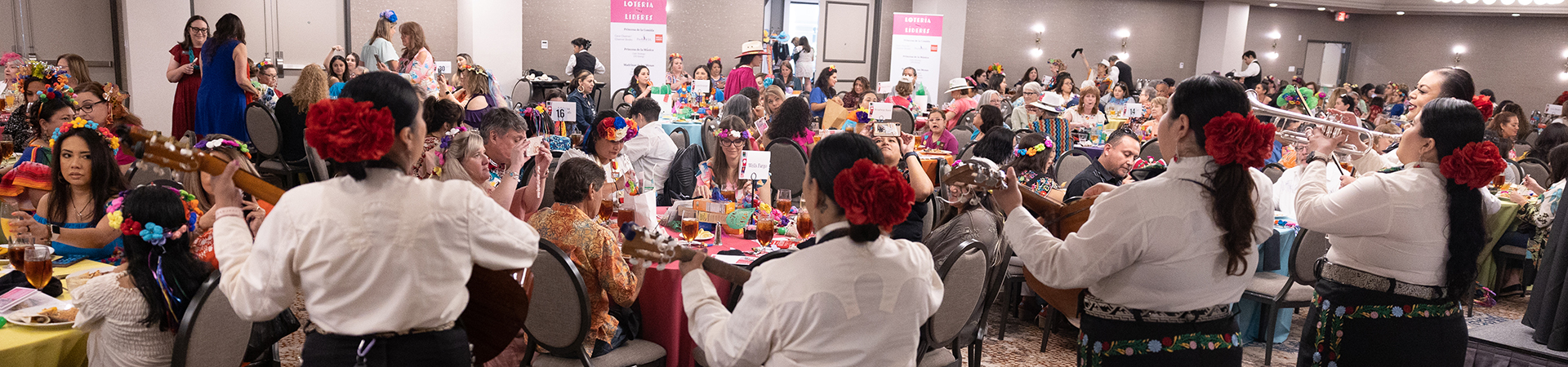  All woman mariachi band playing at fundraiser 