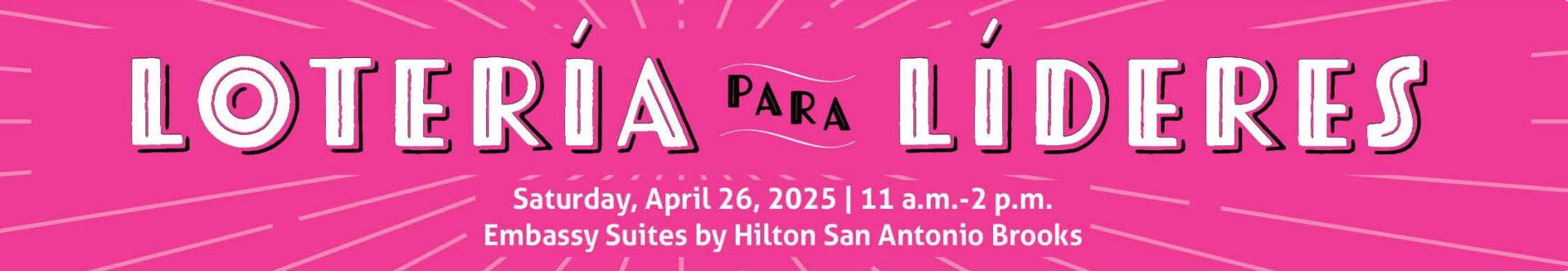 Pink header that says Loteria par Lideres