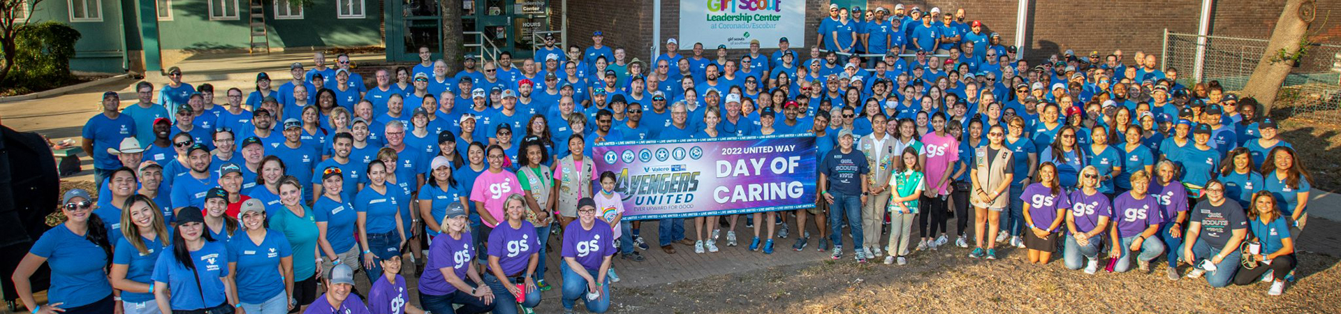  A large group of partner volunteers at our West Side Girl Scout Leadership Center to give it a makeover 